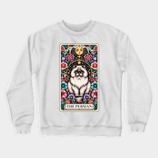 Persian Cat Tarot Card Crewneck Sweatshirt